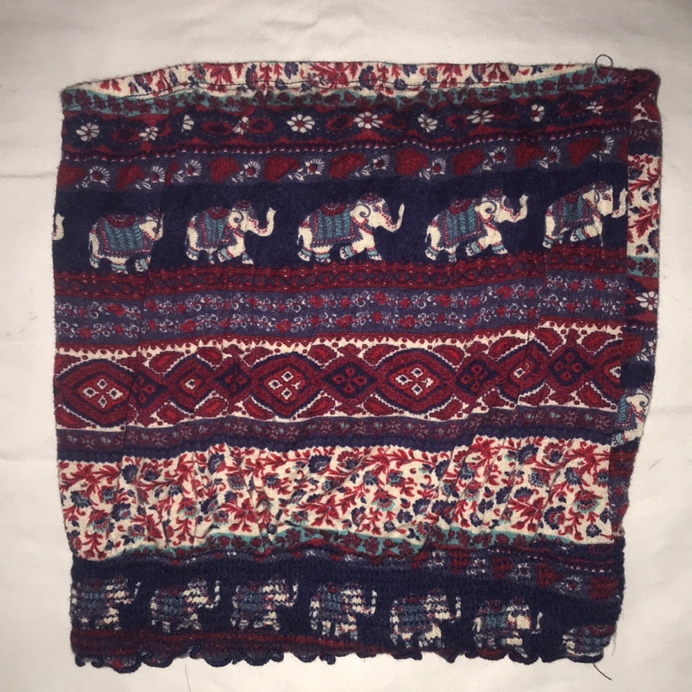 Tribal elephant crop top